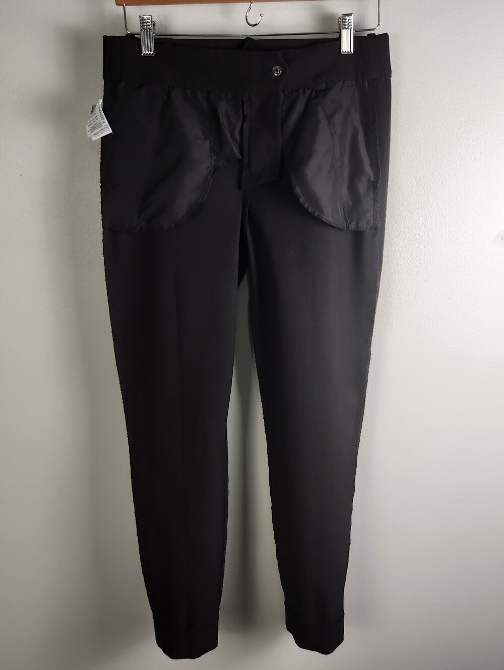J. Crew Mercantile Black Slim Straight Mid Rise Cropped Ankle Pants Size 6 #726 - Picture 8 of 12